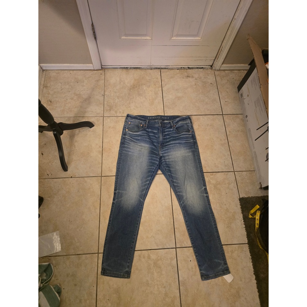 American Eagle AirFlex+ Mens Medium Wash Stretch Denim Jeans 38x30